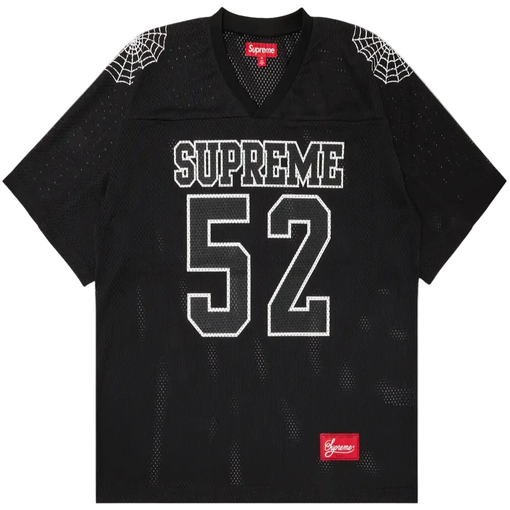 Supreme Spiderweb Football Jersey Black