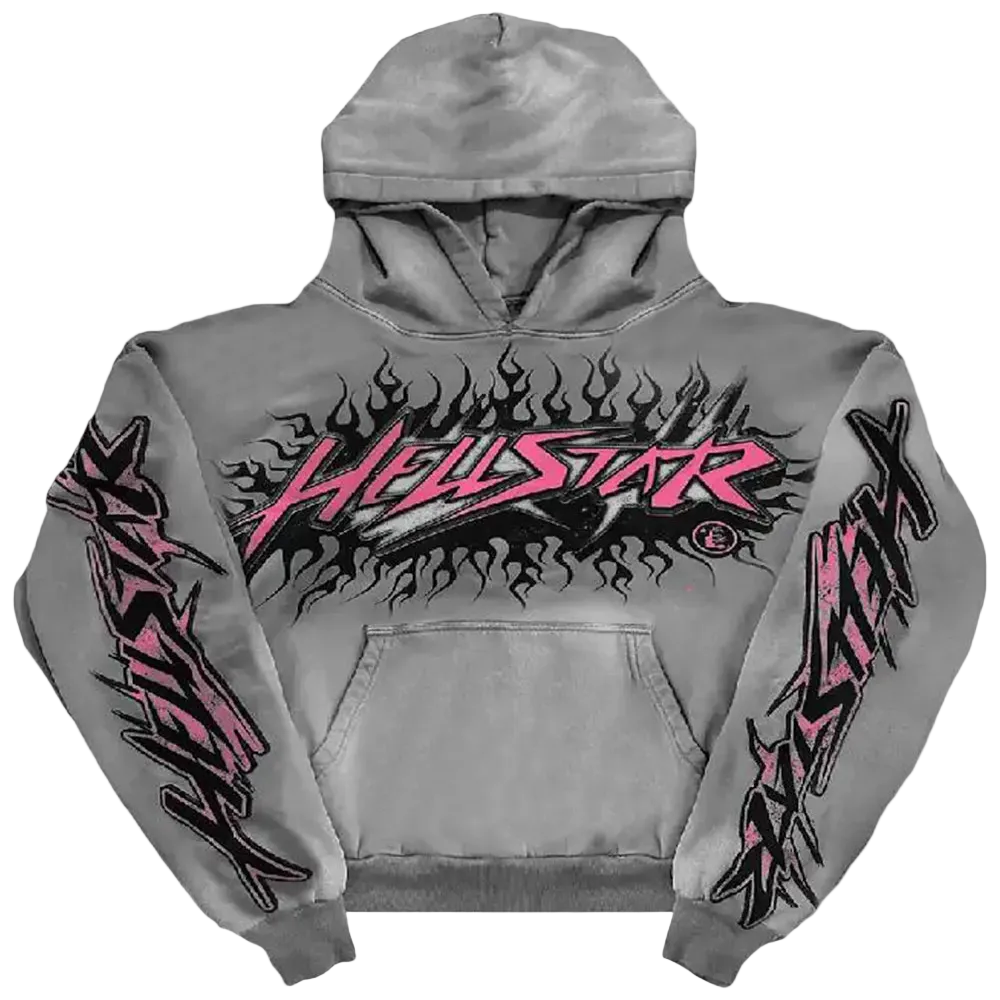 Hellstar Future Flame Hoodie Grey