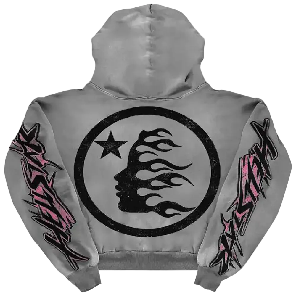 Hellstar Future Flame Hoodie Grey