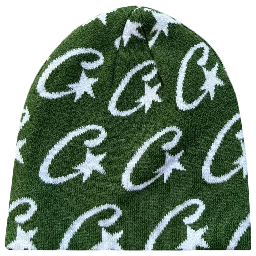 Corteiz C-Star Monogram Beanie Green