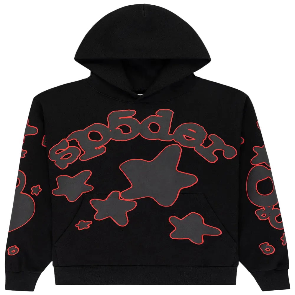 SP5DER Beluga Outline Hoodie Black