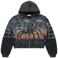 Vale Forever Widow Big Zip Up Hoodie Black