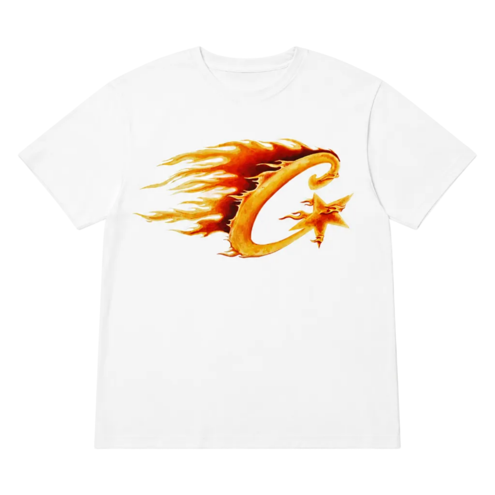 Corteiz Flame C Starz Tee White