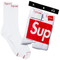 Supreme x Hanes Crew Socks (4 Pack) White