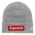 Supreme Red Box Logo Beanie Grey