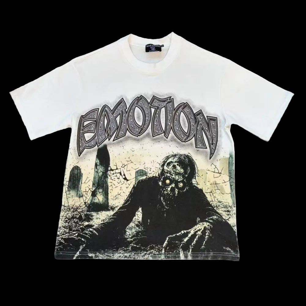 Mixed Emotion Zombie Tee White